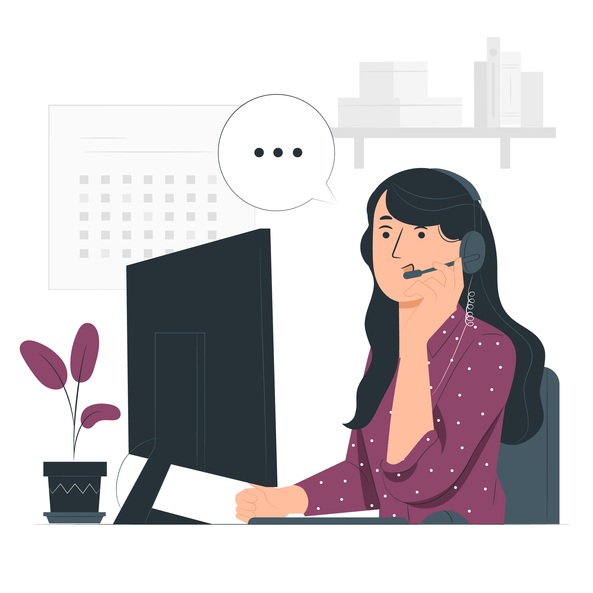 A person on the phone contacting the client.